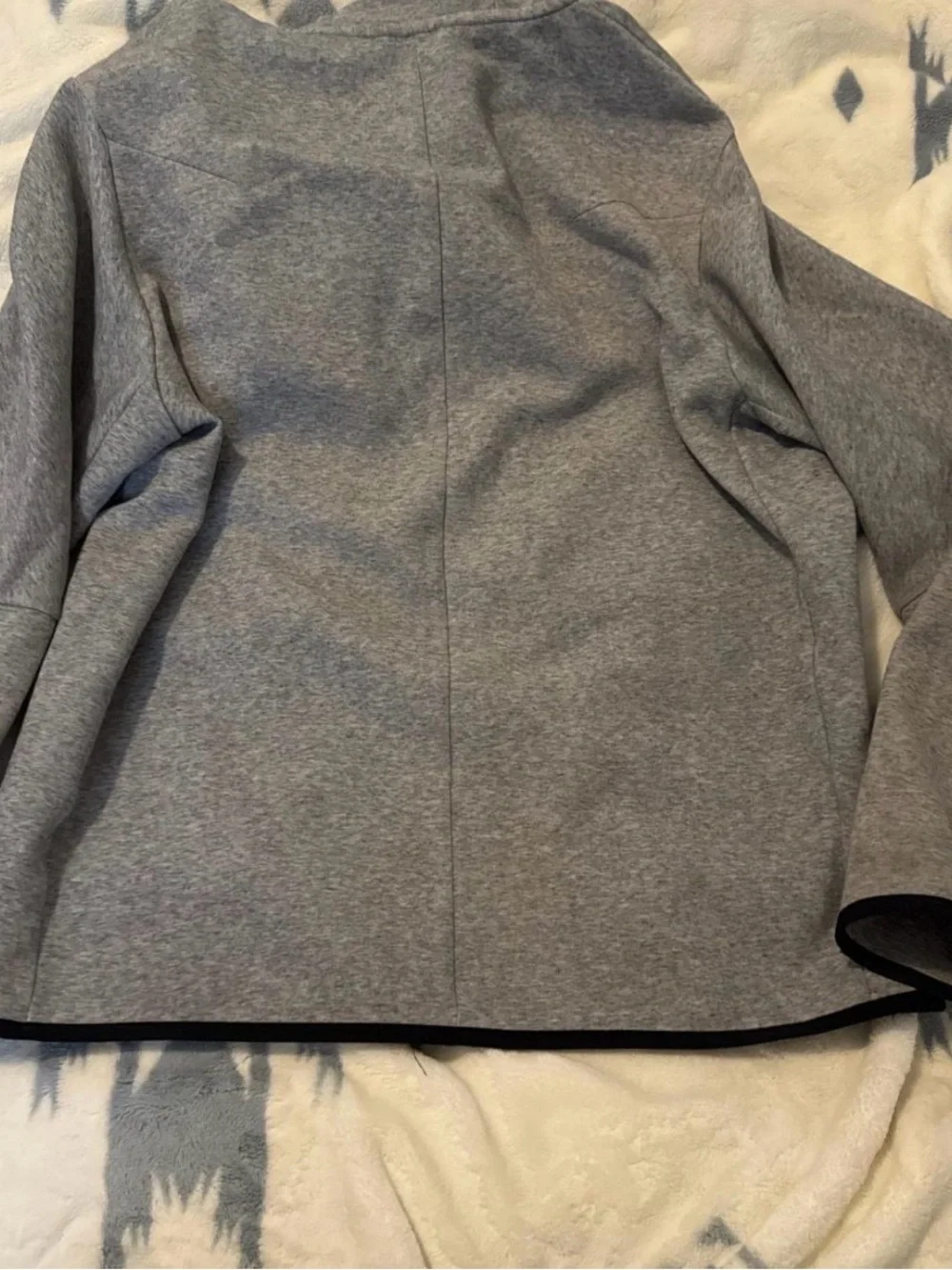 Nike Men’s Grey Full-Zip Hoodie Tech Jacket